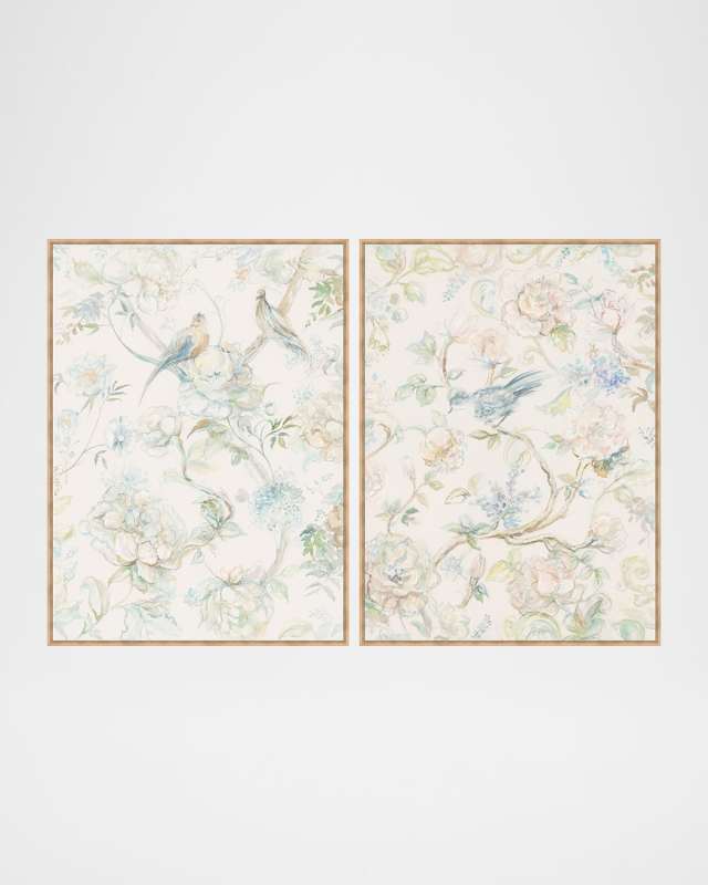 "Harmony In Nature's Melody II" Set of 2 Framed Giclees by Maelani Blue, 31.25" x 41.25"